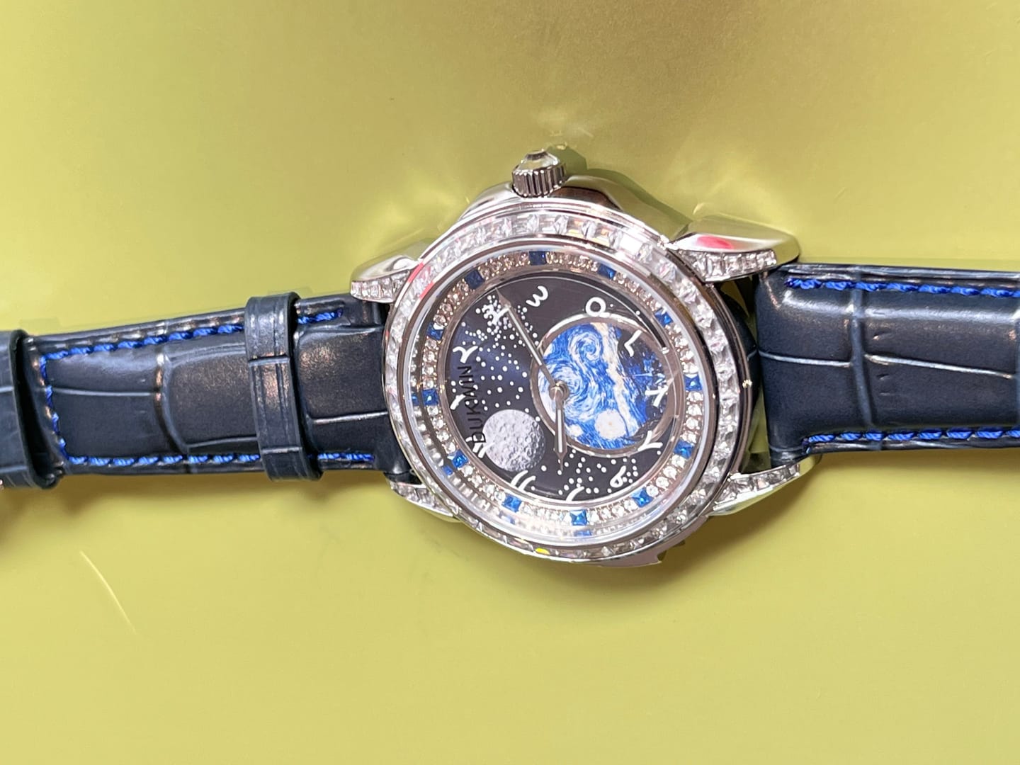 Customer photo review of Astral Vortex - Automatic Mechanical Watch for Men l Nebula Moonphase Dial