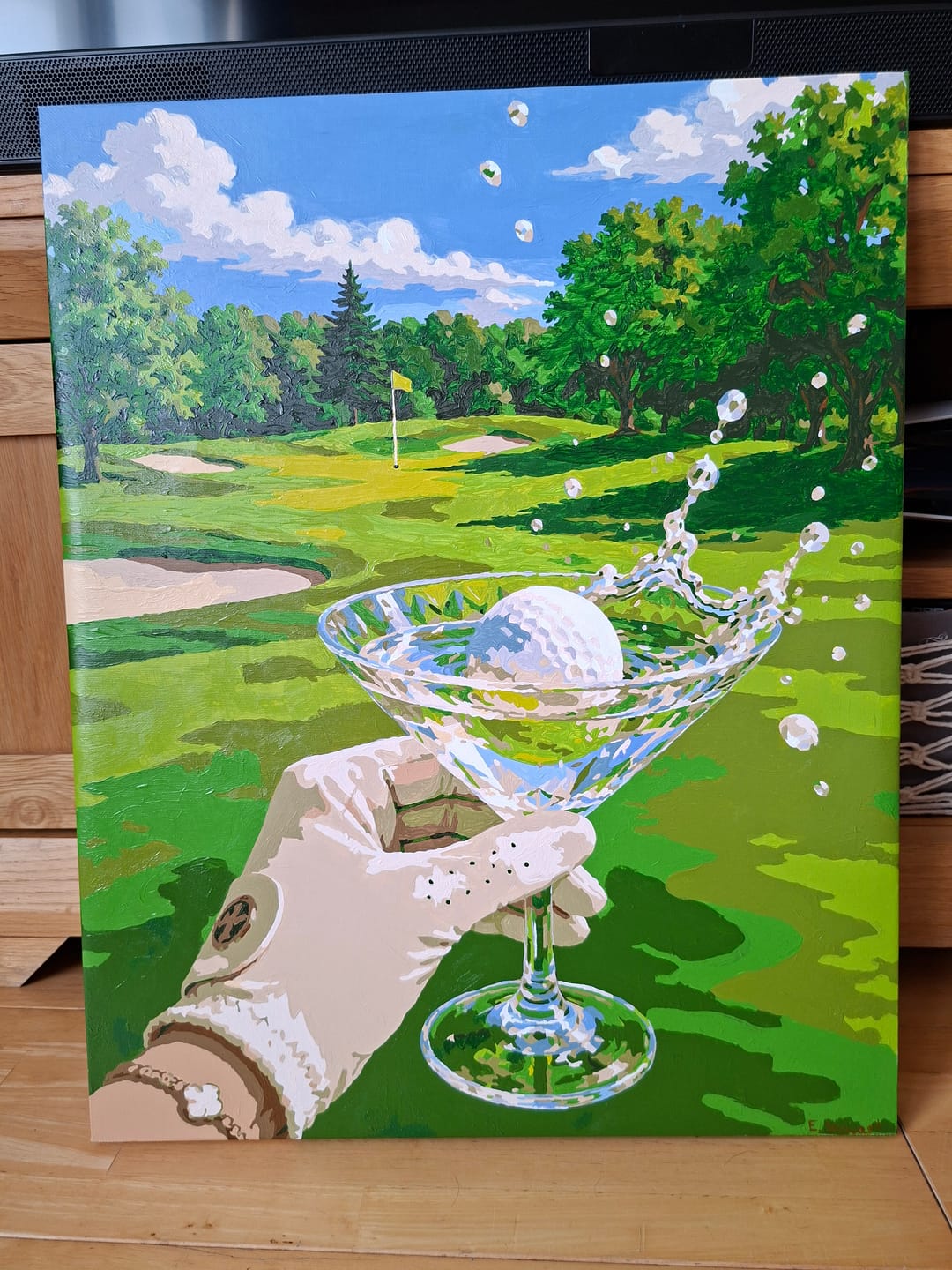 Customer photo review of Golf & Martini | Paint by Number