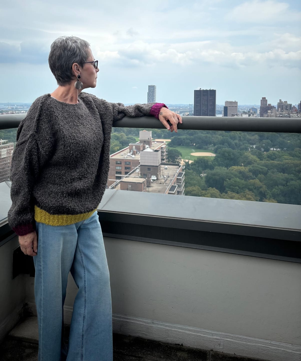 Customer photo review of Riff Boucle Sweater, Truffle