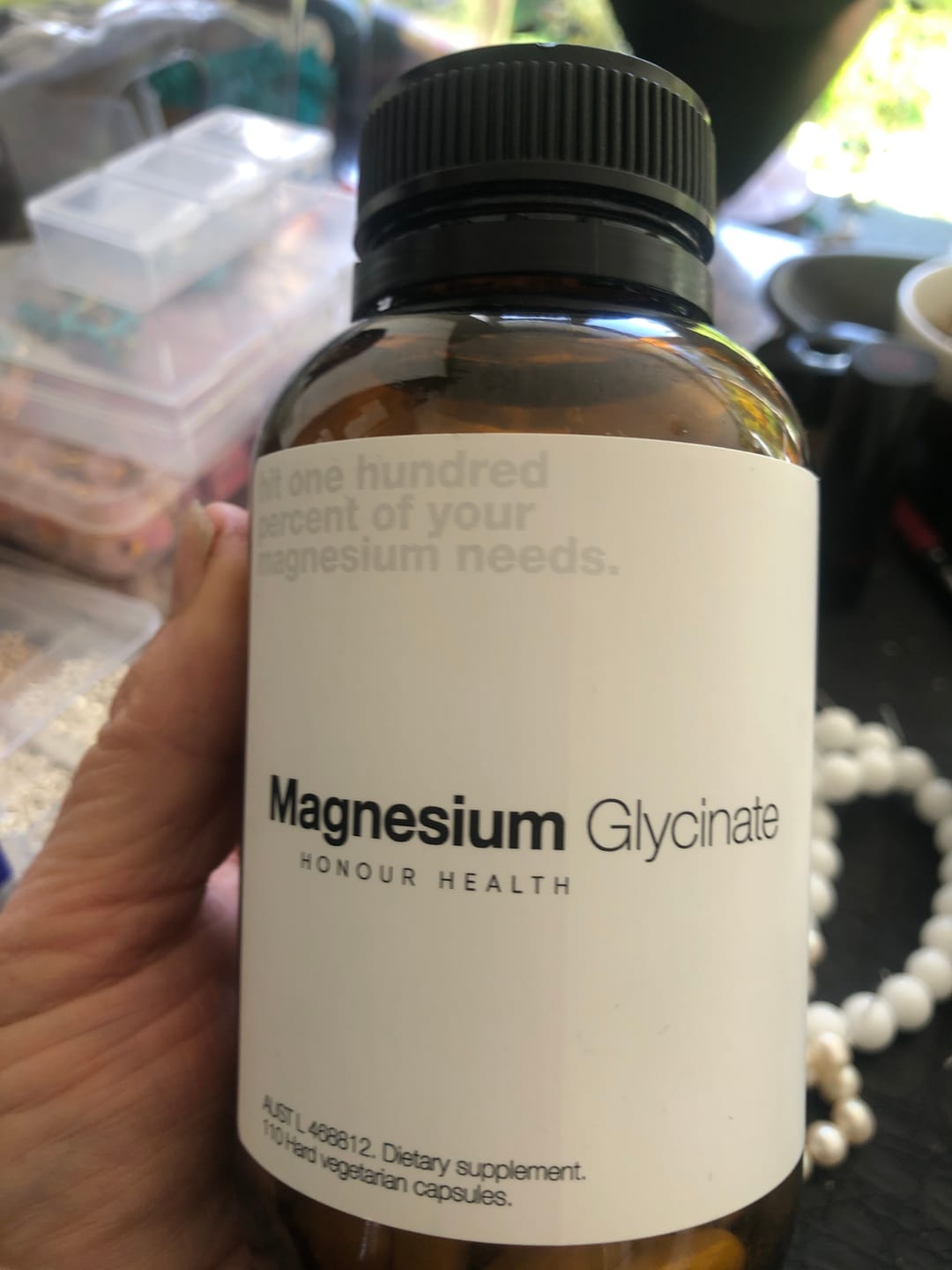Customer photo review of Magnesium Glycinate (Pure & Unbuffered) - 110 Capsules
