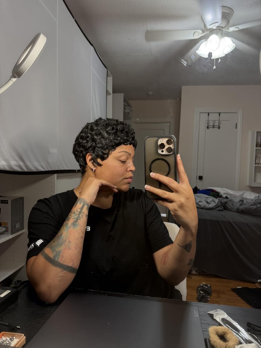 Customer photo review of Pixie Cut Wig | 100% Human Hair | Glueless & Beginner Friendly | Ready to Wear
