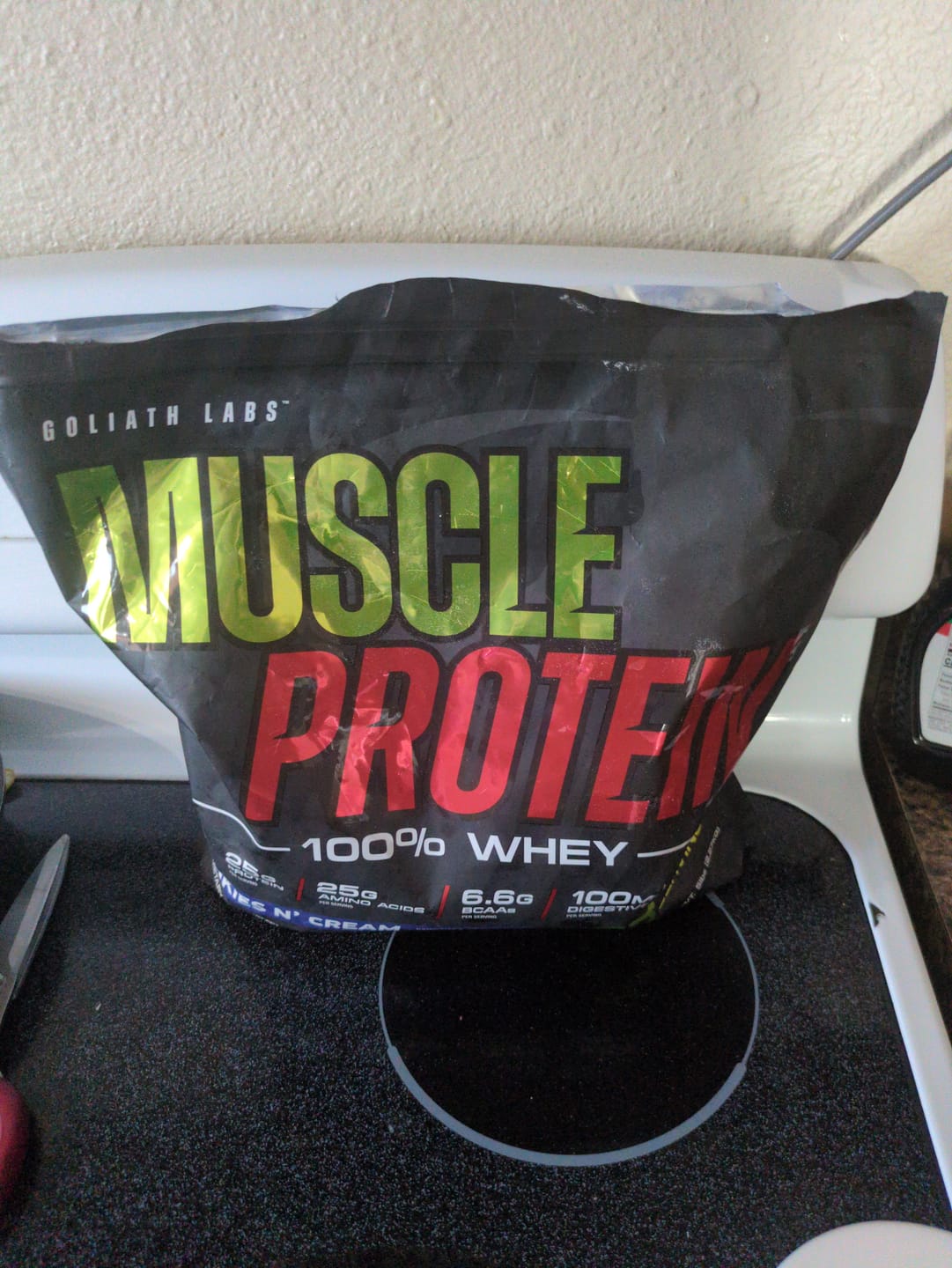 Customer photo review of 100% Whey Protein Powder