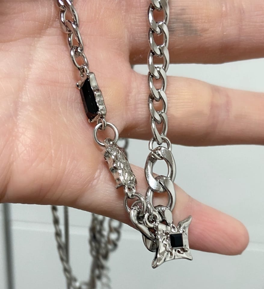 Customer photo review of Starburst Layered Necklace