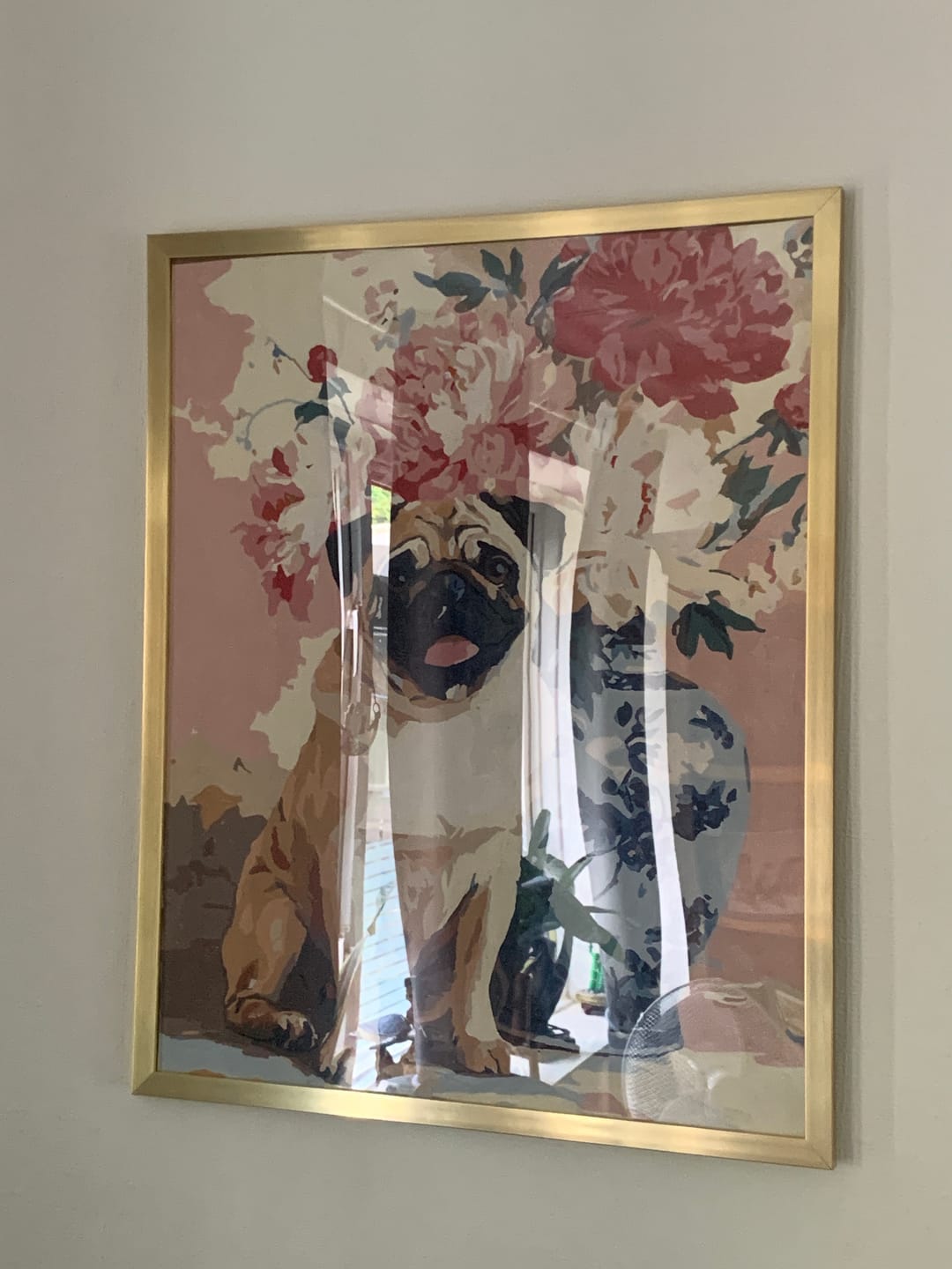 Customer photo review of Floral Pug | Paint by Number