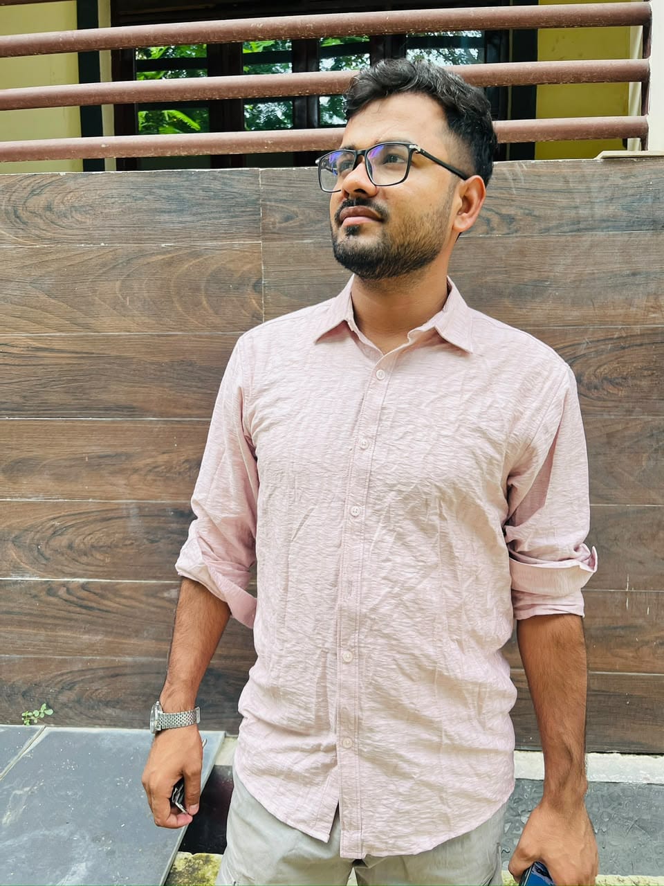 Customer photo review of The Desert Rose Textured Shirt