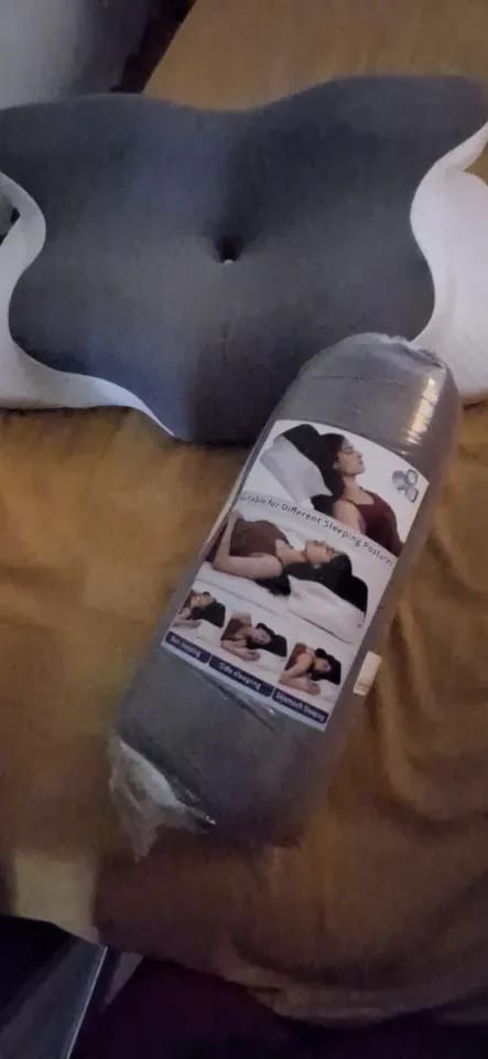 Customer photo review of ORVANE Butterfly™ – 5 Zone Neck & Shoulder Pain Relief Pillow