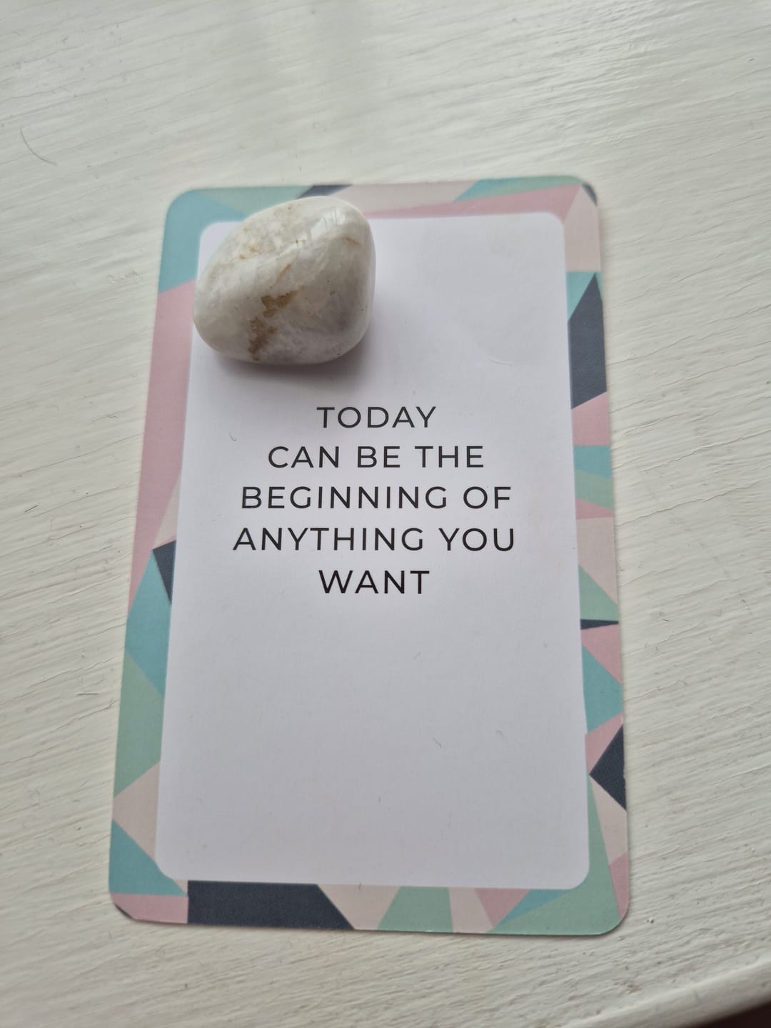 Customer photo review of Rainbow moonstone - Tumblestone