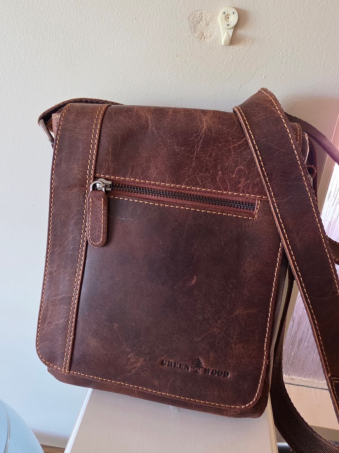 Customer photo review of Mewar Leather Satchel Bag