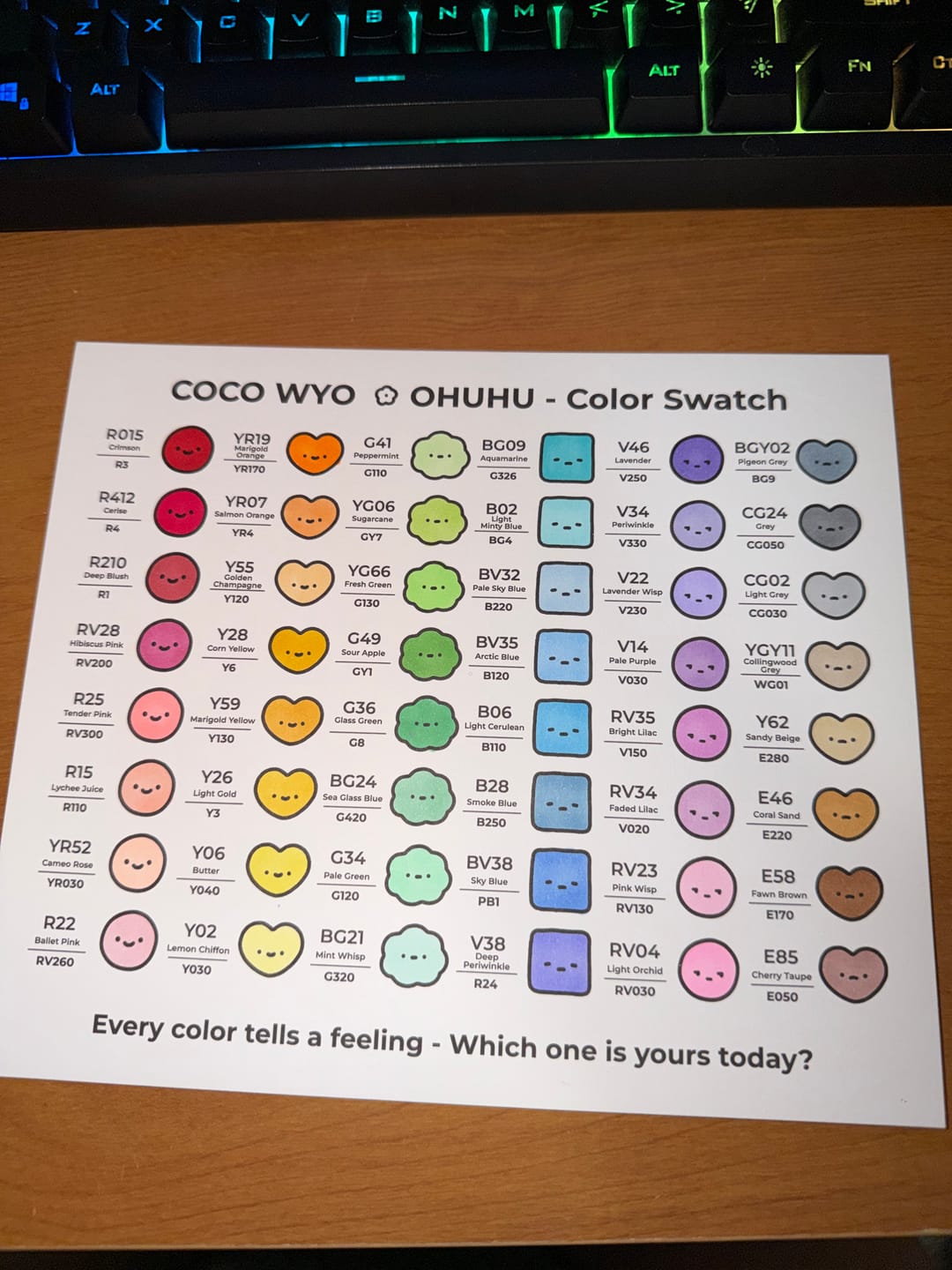 Customer photo review of Ohuhu x Coco Wyo Cozy Mood Coloring Kit, Honolulu B 48 Colors Alcohol Markers with Brush & Fine Dual Tips, Coloring Book with Mood Tracker Pages