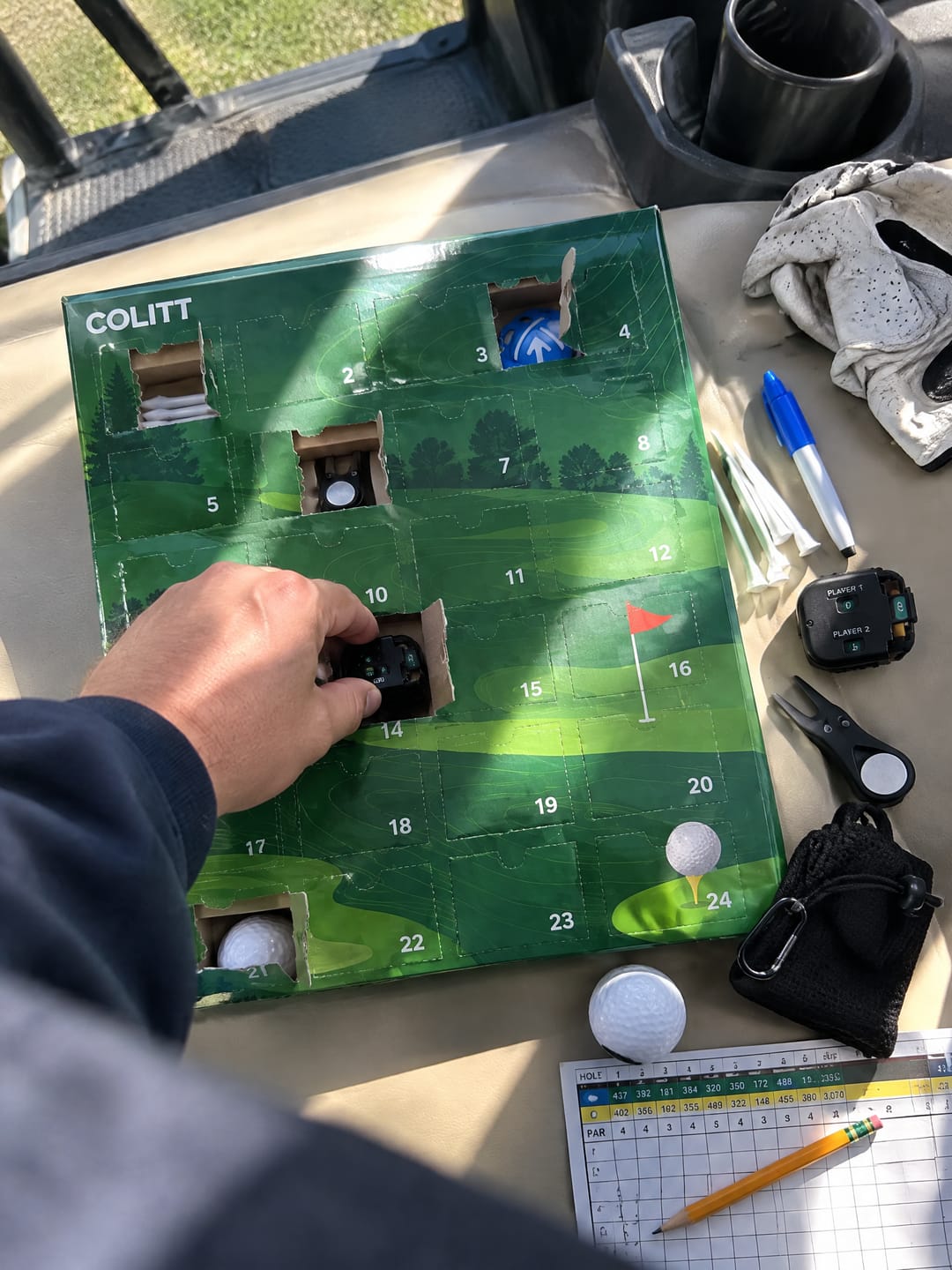 Customer photo review of Golf Advent Calendar