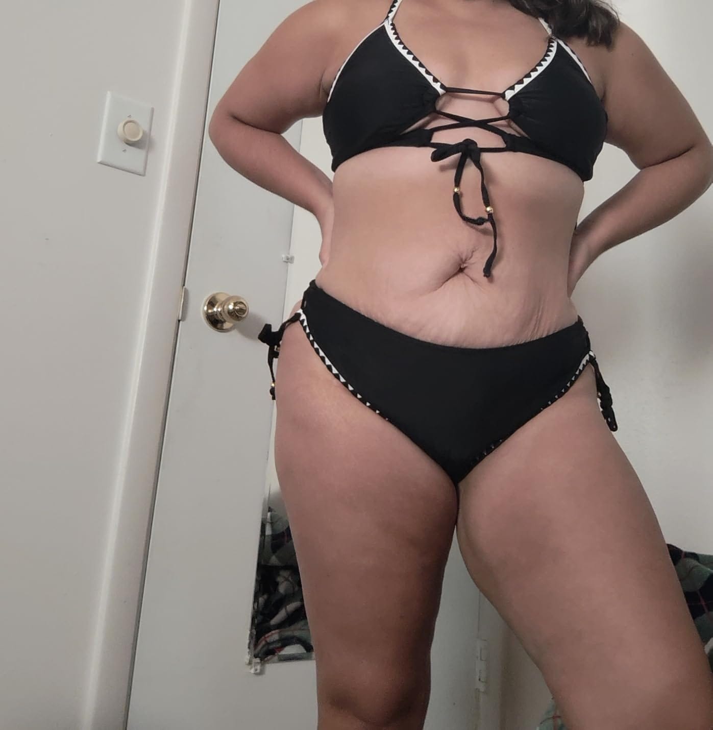 Customer photo review of Emoswim - Womens Bikini Sets Two Piece Swimsuit 2026 Curvy Cutout String Bathing Suit