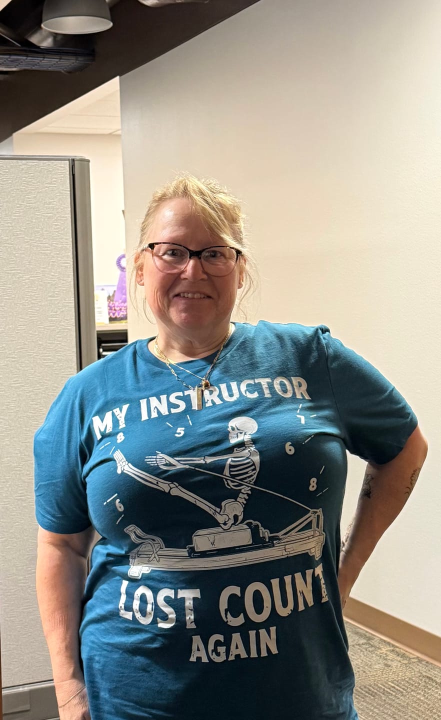 Customer photo review of Instructor Lost Count T-shirt