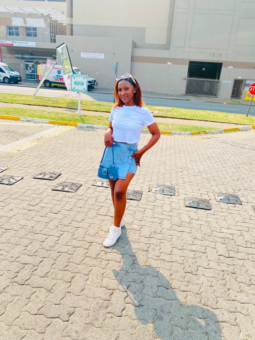 Customer photo review of Denim Lily Shoulder Bag