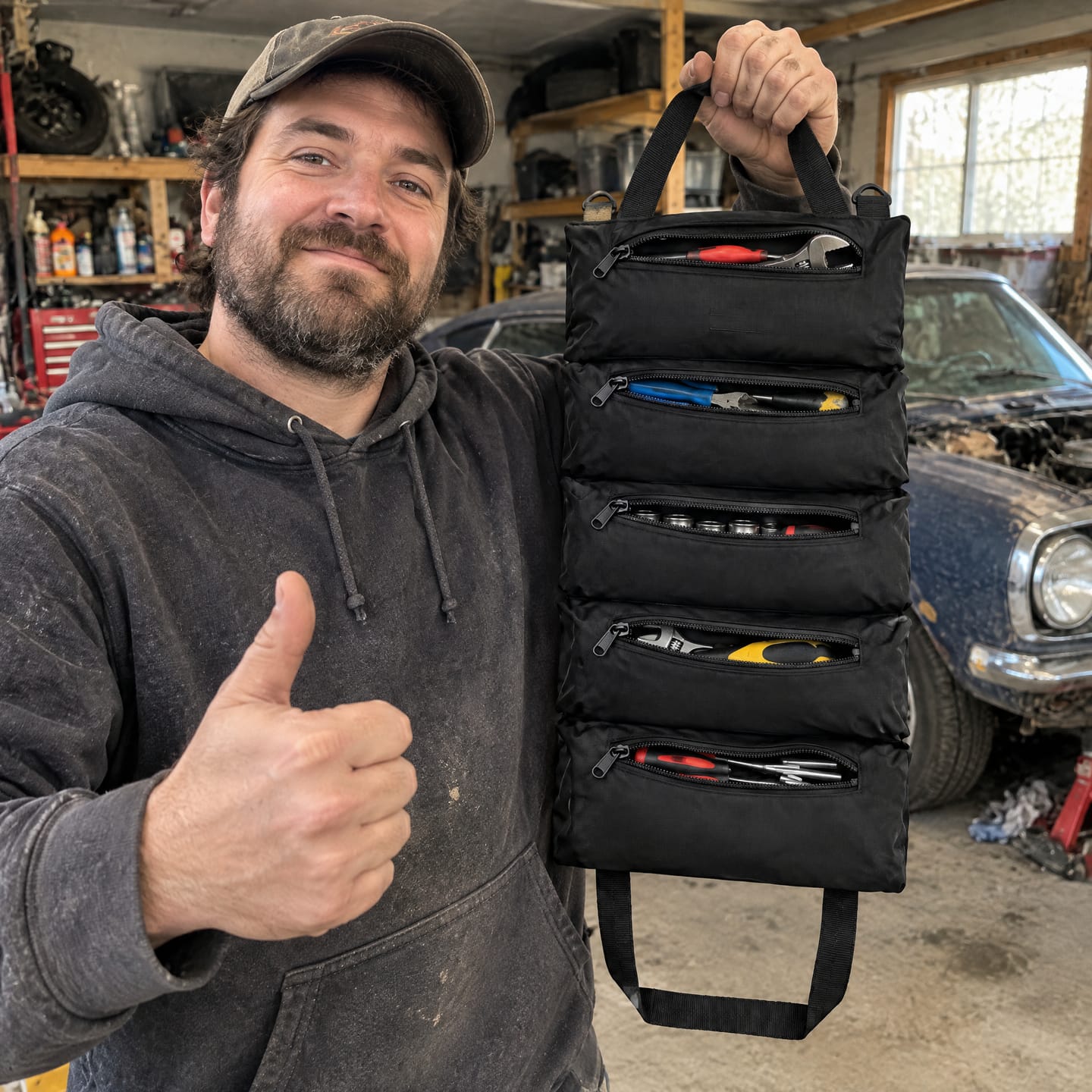 Customer photo review of TaskPack™ 5-Pocket Tool Organizer