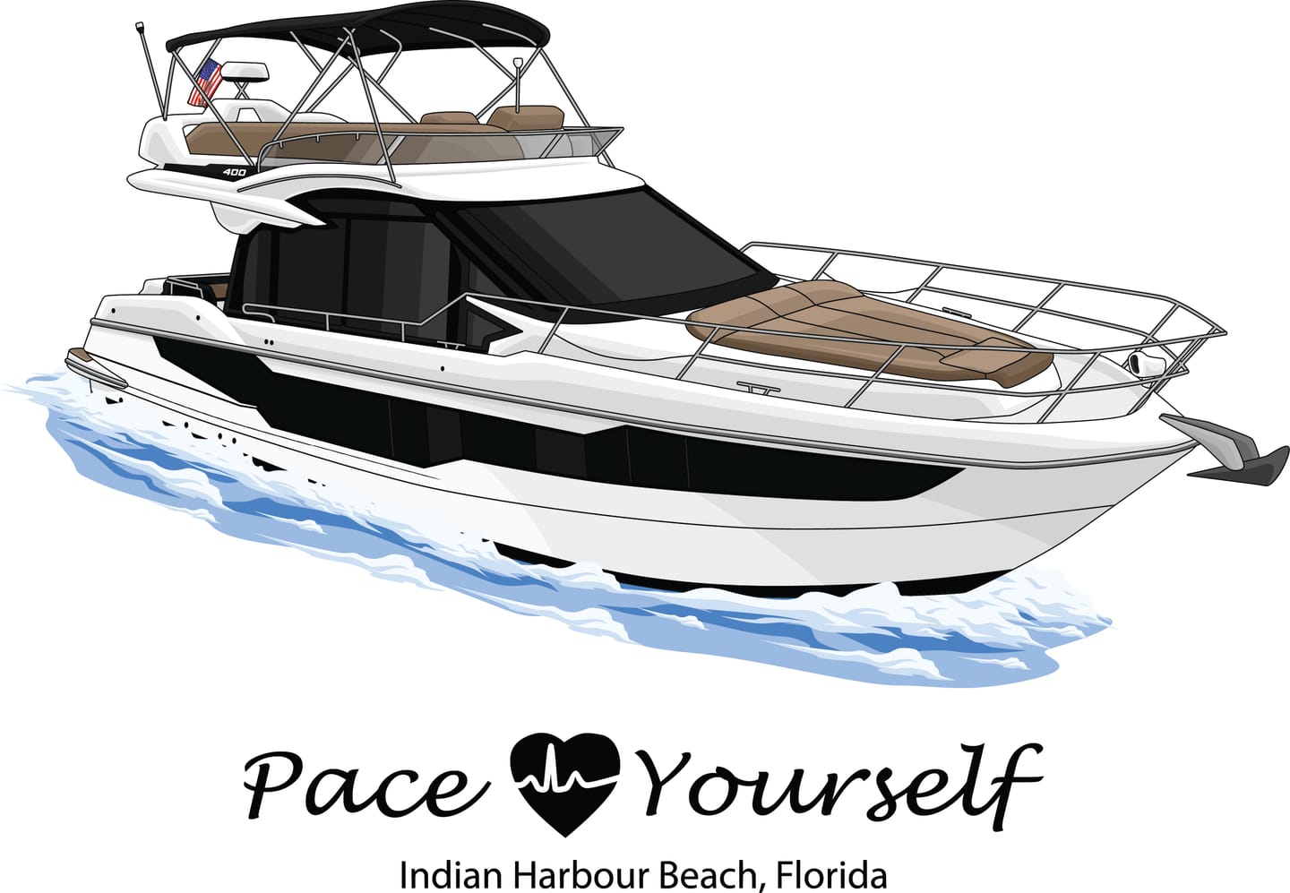 Customer photo review of Custom Oval Boat Stickers