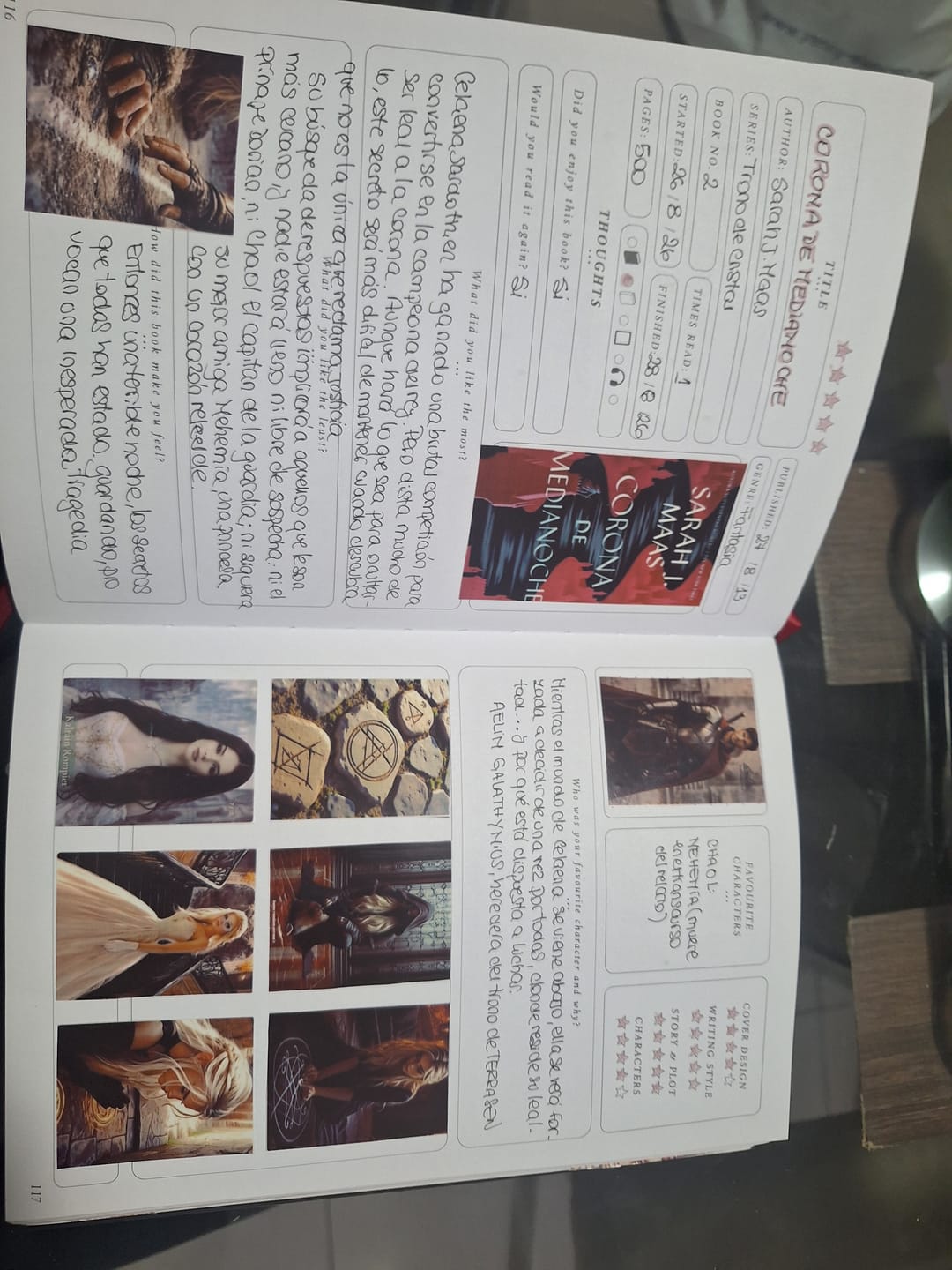 Customer photo review of Reading Journal - Wisteria