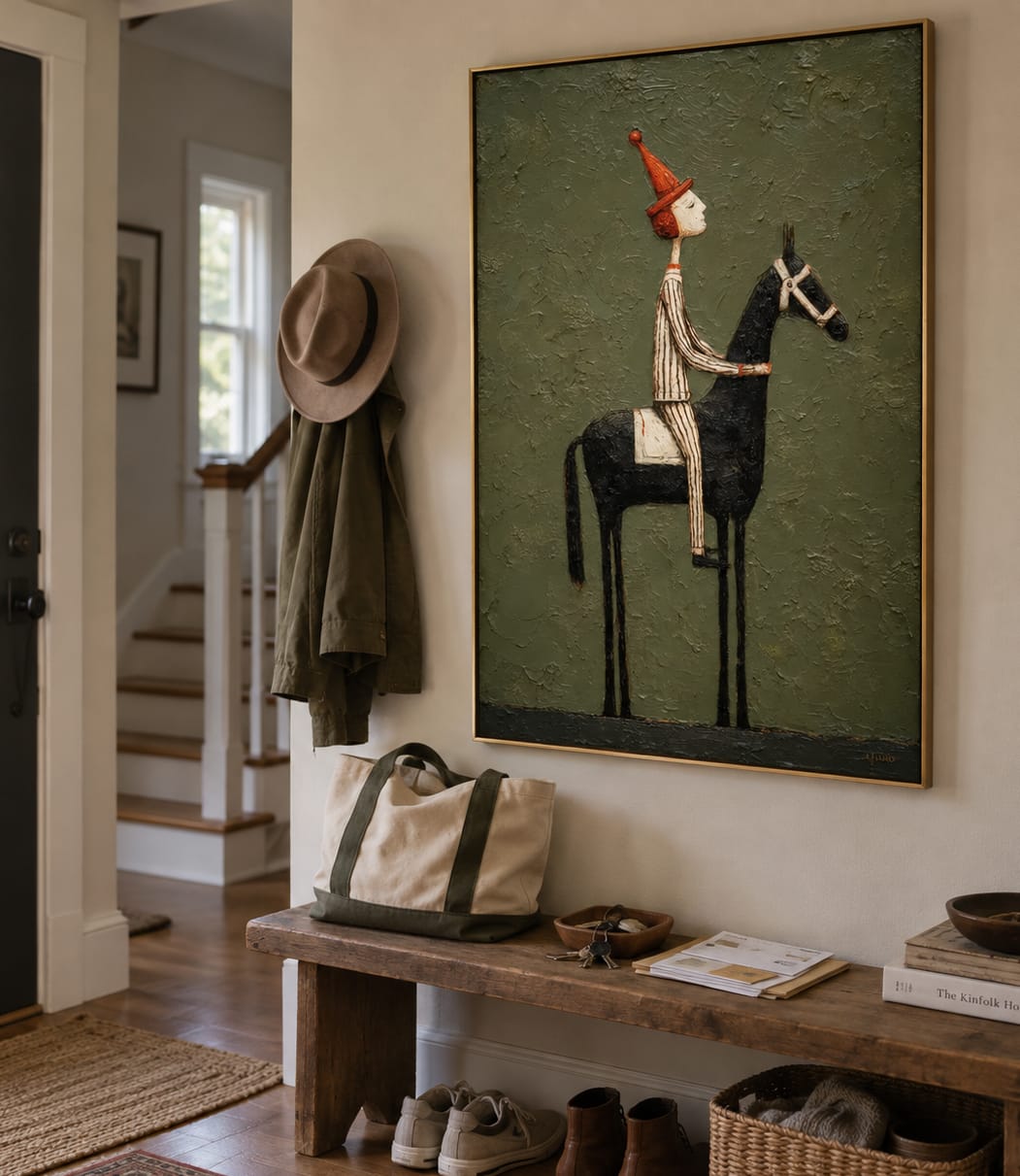 Customer photo review of Black Rider-Horse Painting