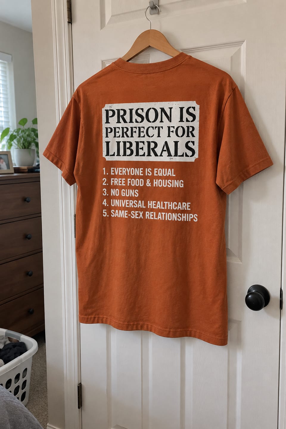 Customer photo review of Prison is perfect for liberals unisex t-shirt
