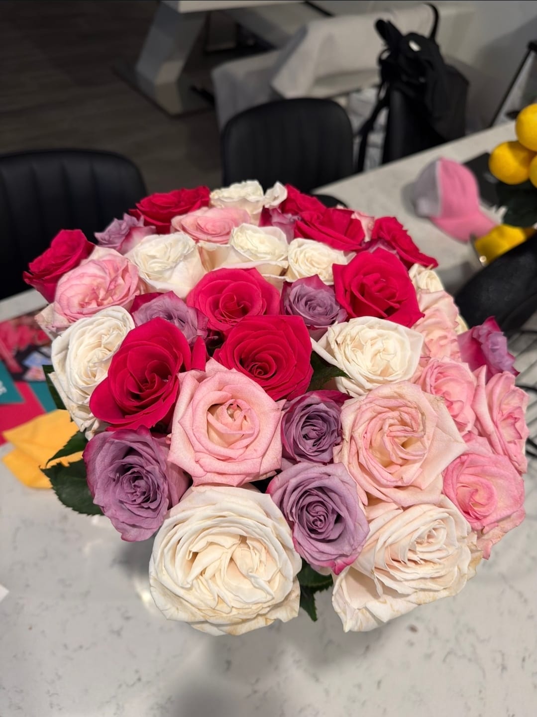Customer photo review of Lilac Xpression Rose Bouquet