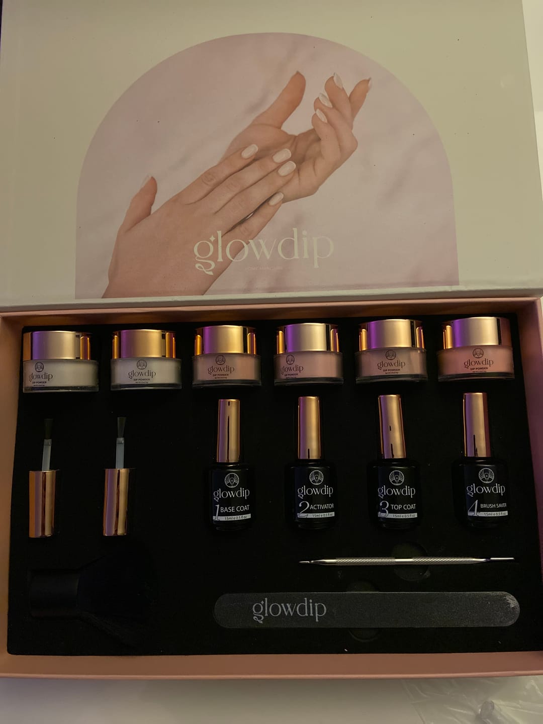Customer photo review of Glowdip Alles-in-één Manicure Set