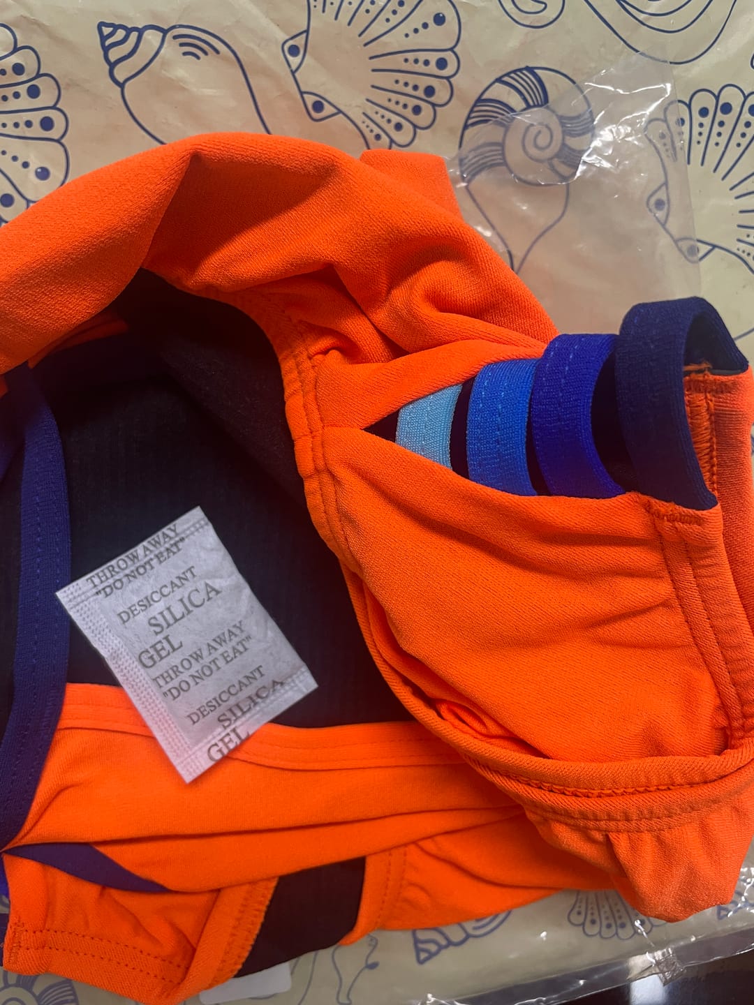 Customer photo review of ZAMBIA ONE PIECE - Neon Orange | Navy