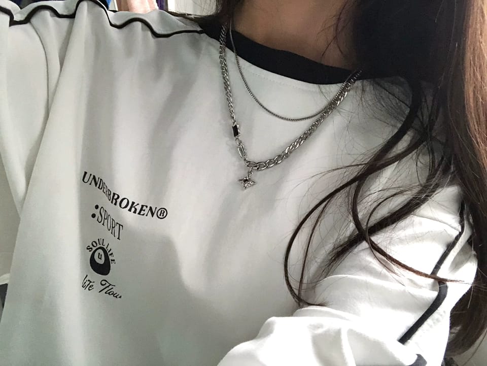 Customer photo review of Starburst Layered Necklace