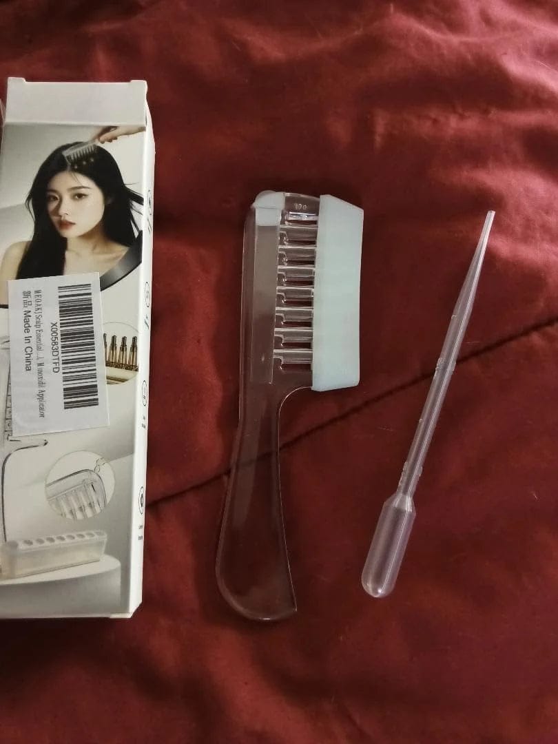 Customer photo review of VEYRA™ Hair Oil Applicator Comb with Scalp Massager