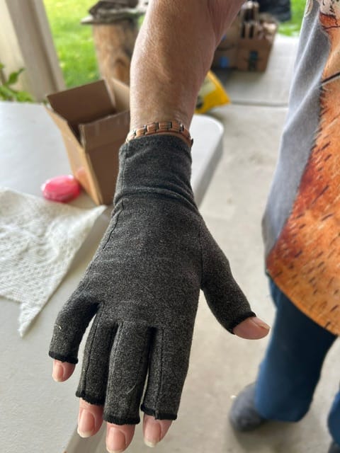 Customer photo review of Pain Relief Therapeutic Gloves