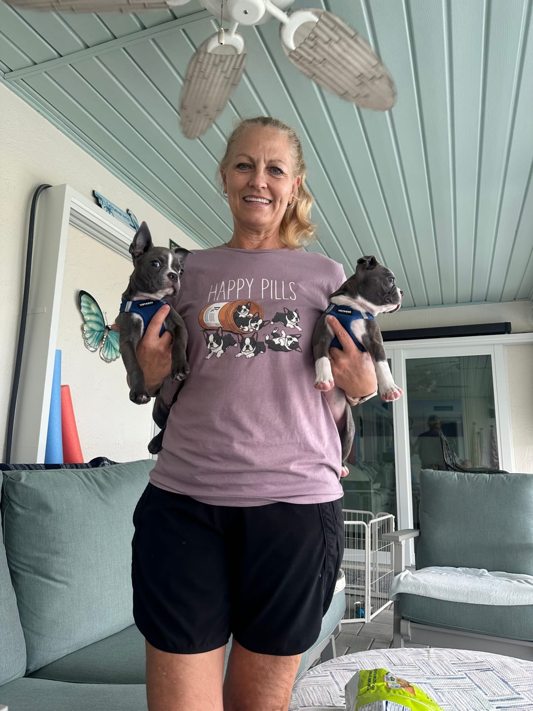 Customer photo review of Happy Pills Boston Terrier Shirt