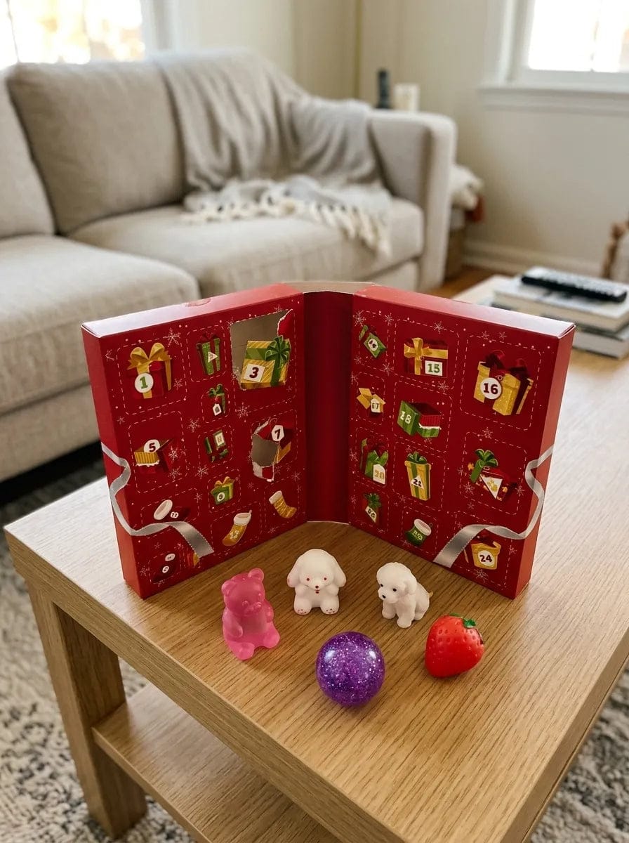 Customer photo review of Deluxe Santa’s Traditions™ 24-Day Jumbo Squishy Advent Calendar (3.3 lbs Edition)