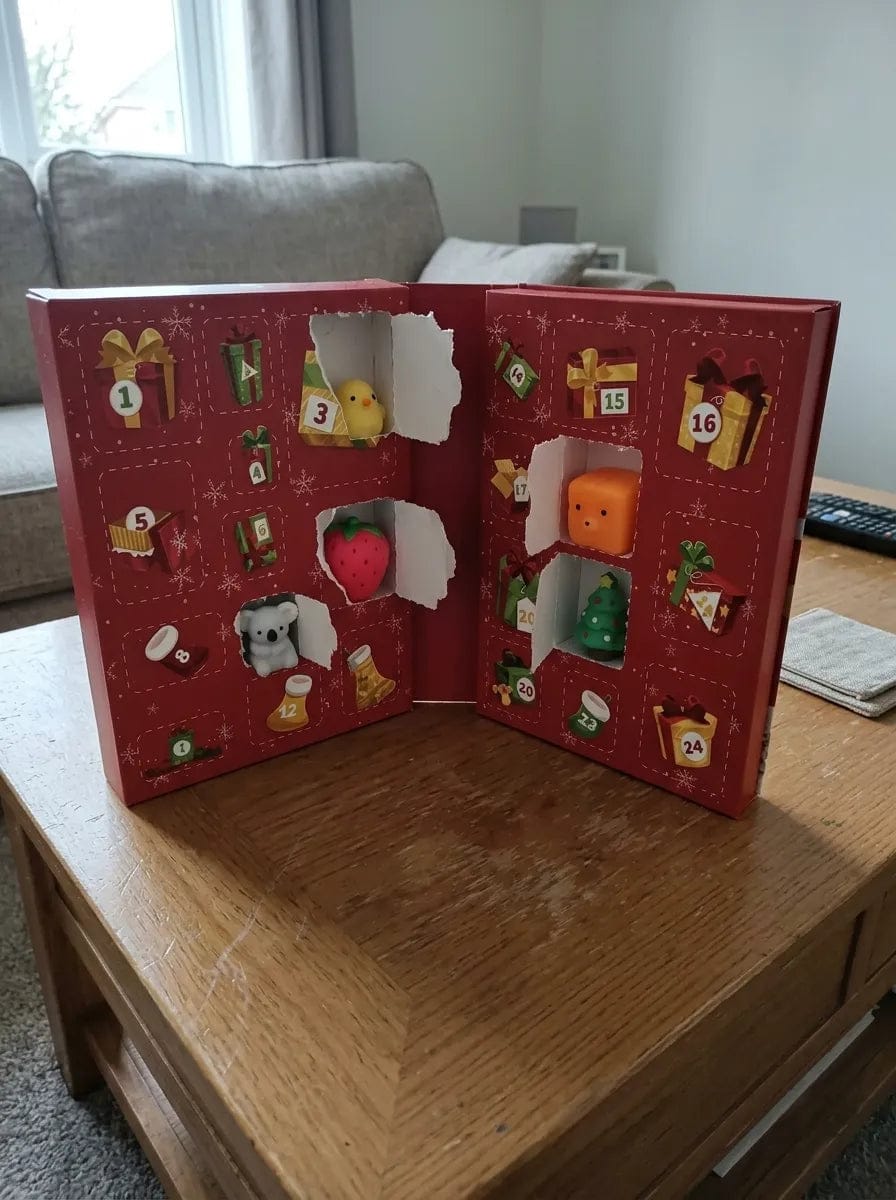 Customer photo review of Deluxe Santa’s Traditions™ 24-Day Jumbo Squishy Advent Calendar (3.3 lbs Edition)