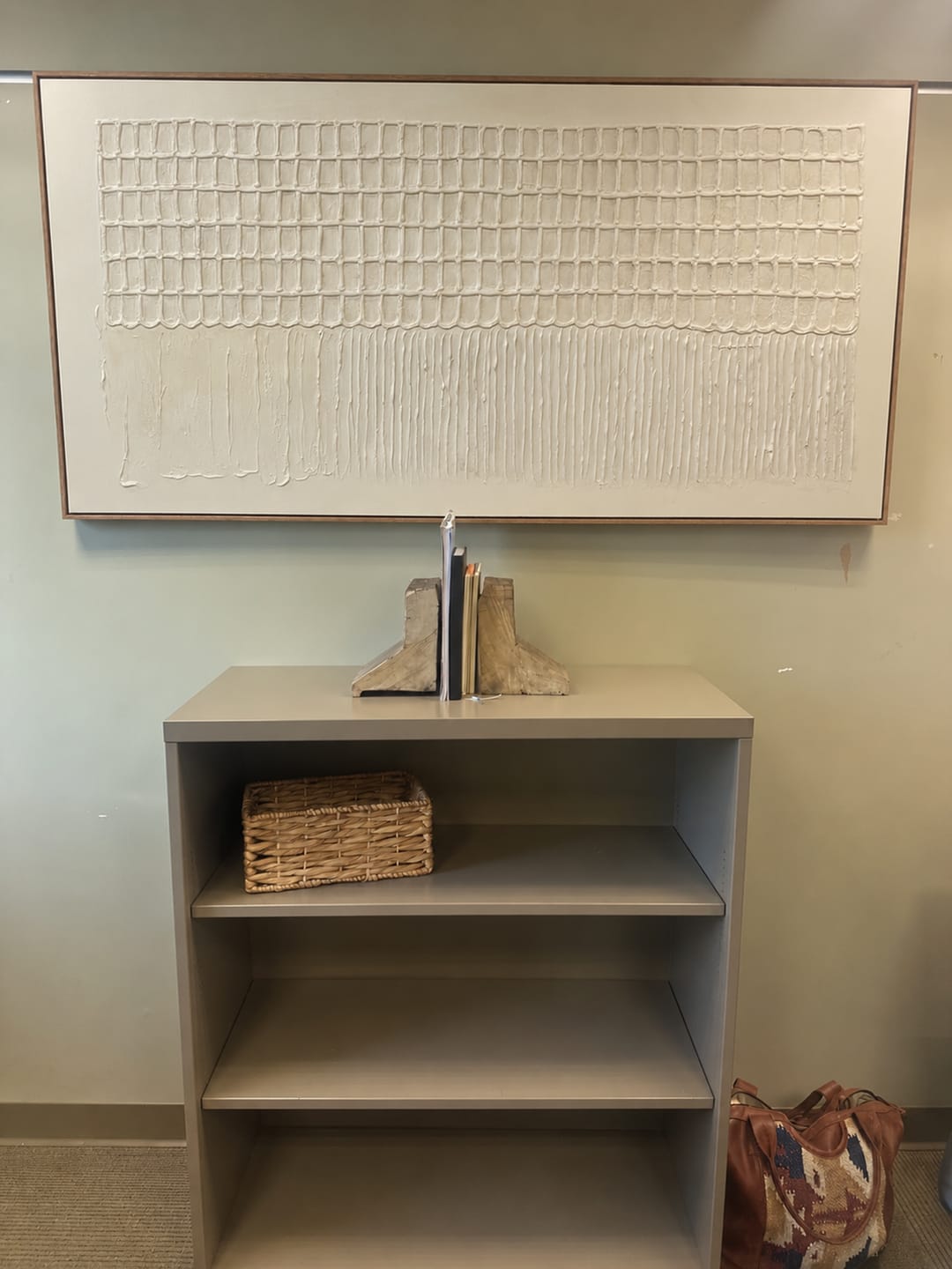 Customer photo review of Beige Minimalist Textured Canvas Art #WM081