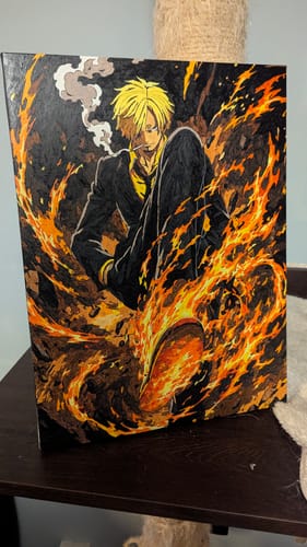 Customer photo review of Custom AI Portrait Paint by Numbers Kit