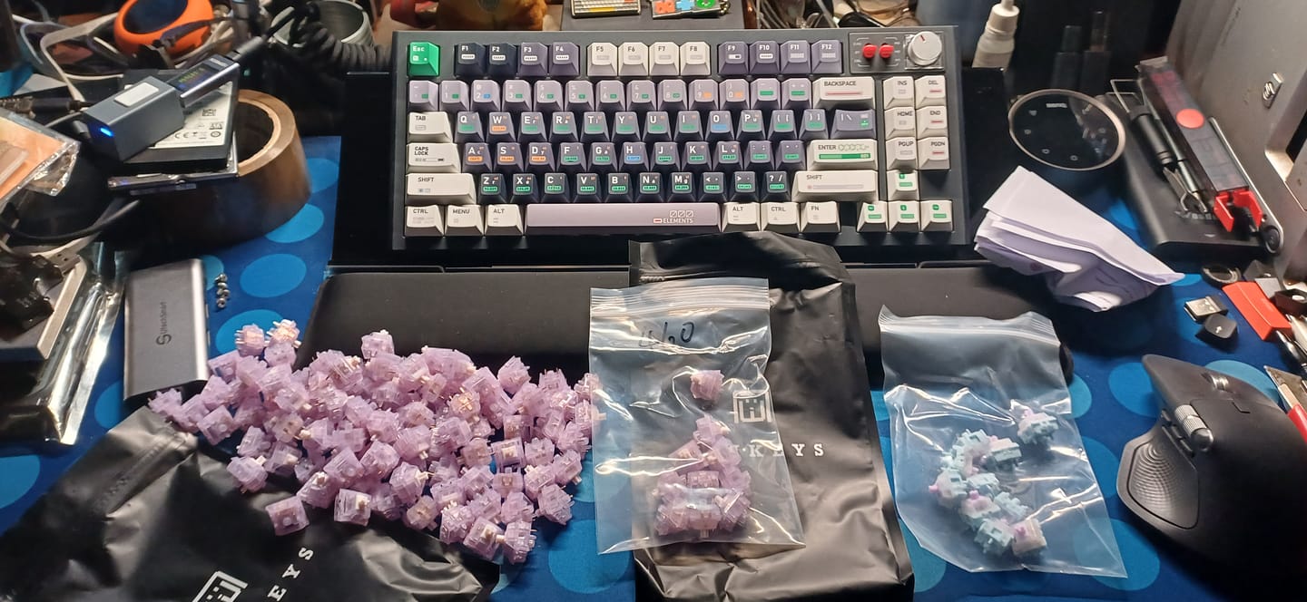 Customer photo review of HMX Moksae Silent Tactile Switch Factory Lubed (10PCS)