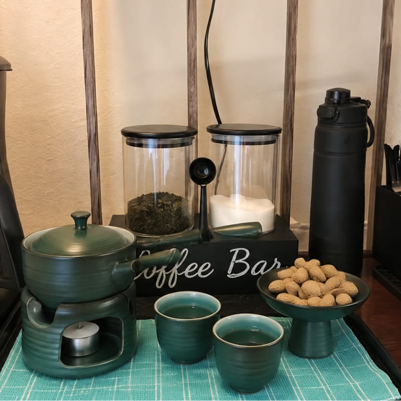 Customer photo review of Riku Hammer Pattern Glass Teapot
