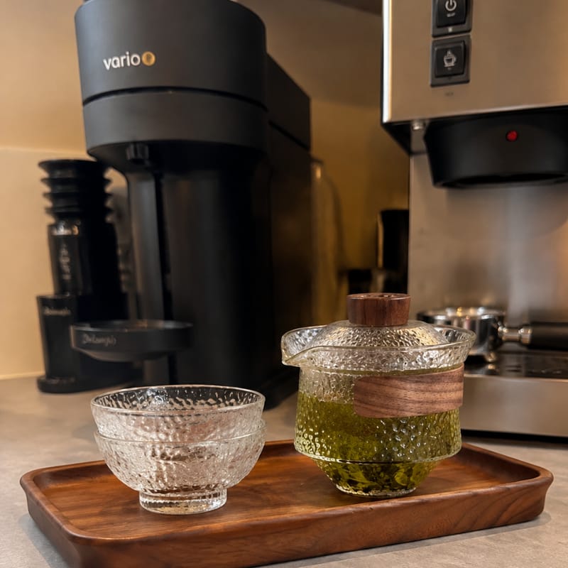 Customer photo review of Nori Portable Glass Tea Set