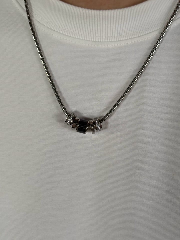 Customer photo review of Barrel Accent Necklace