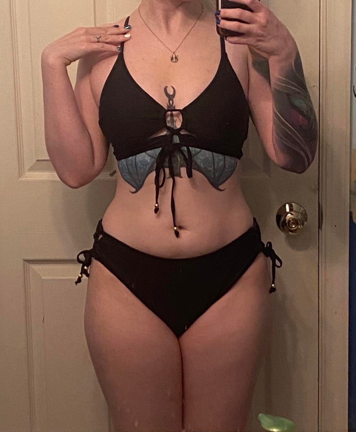 Customer photo review of Emoswim - Womens Bikini Sets Two Piece Swimsuit 2026 Curvy Cutout String Bathing Suit