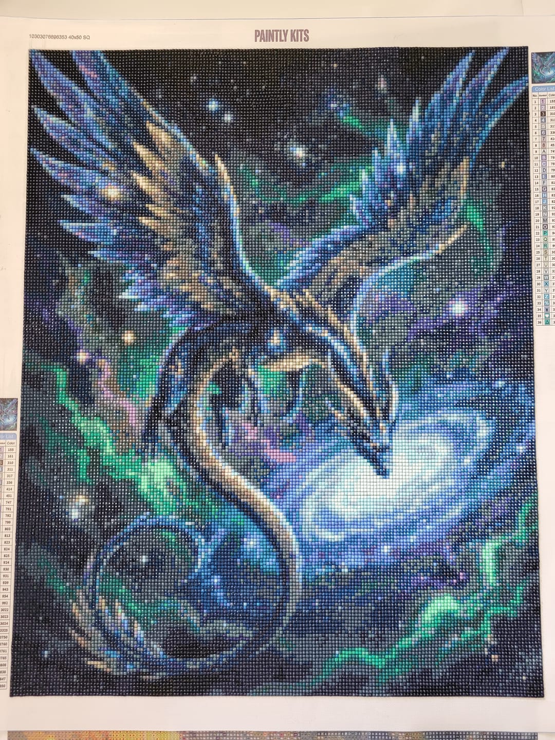 Customer photo review of Celestial Galaxy Dragon (Diamond Painting)