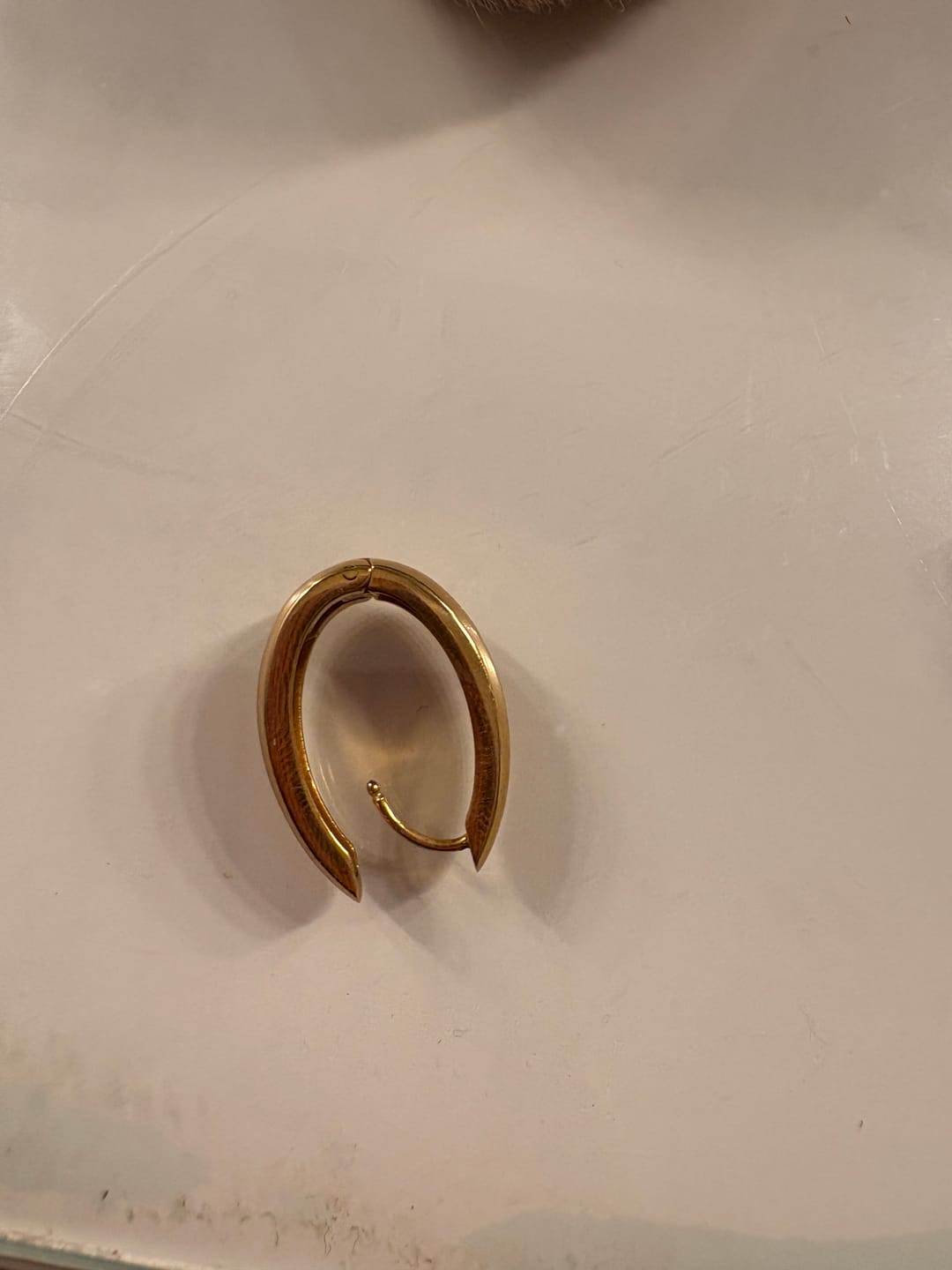 Customer photo review of Valentina Gold Hoop Earrings