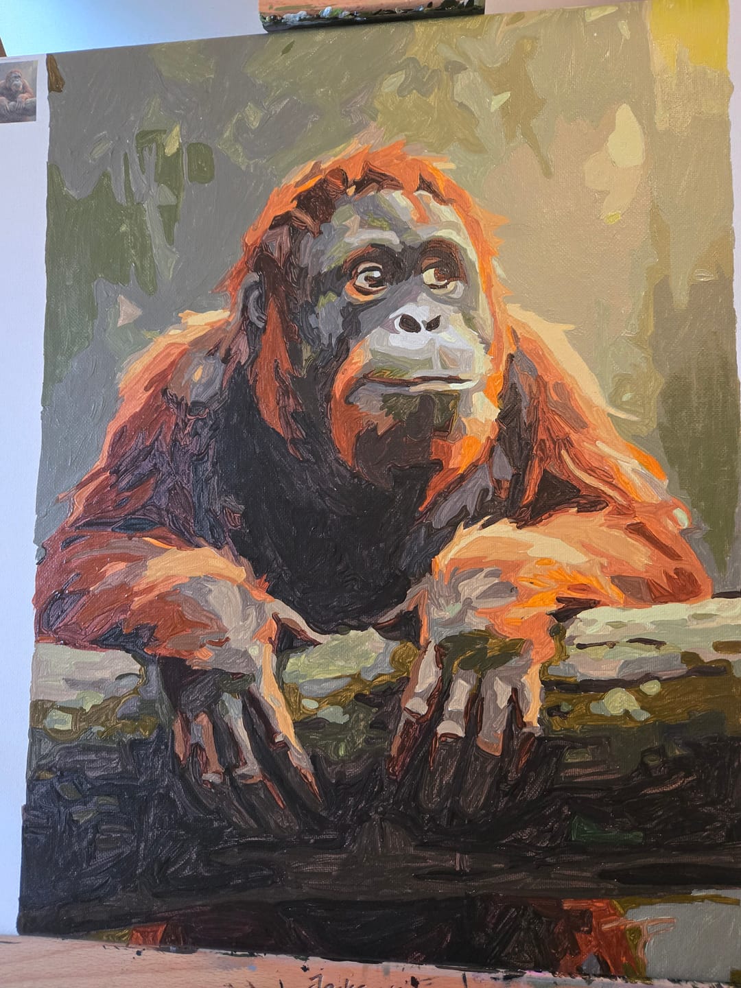 Customer photo review of Gentle Orangutan (Paint by Numbers)