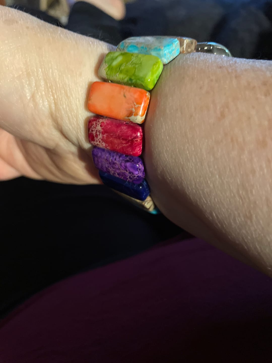 Customer photo review of Chakra Harmony Stretch Apple Watch Strap