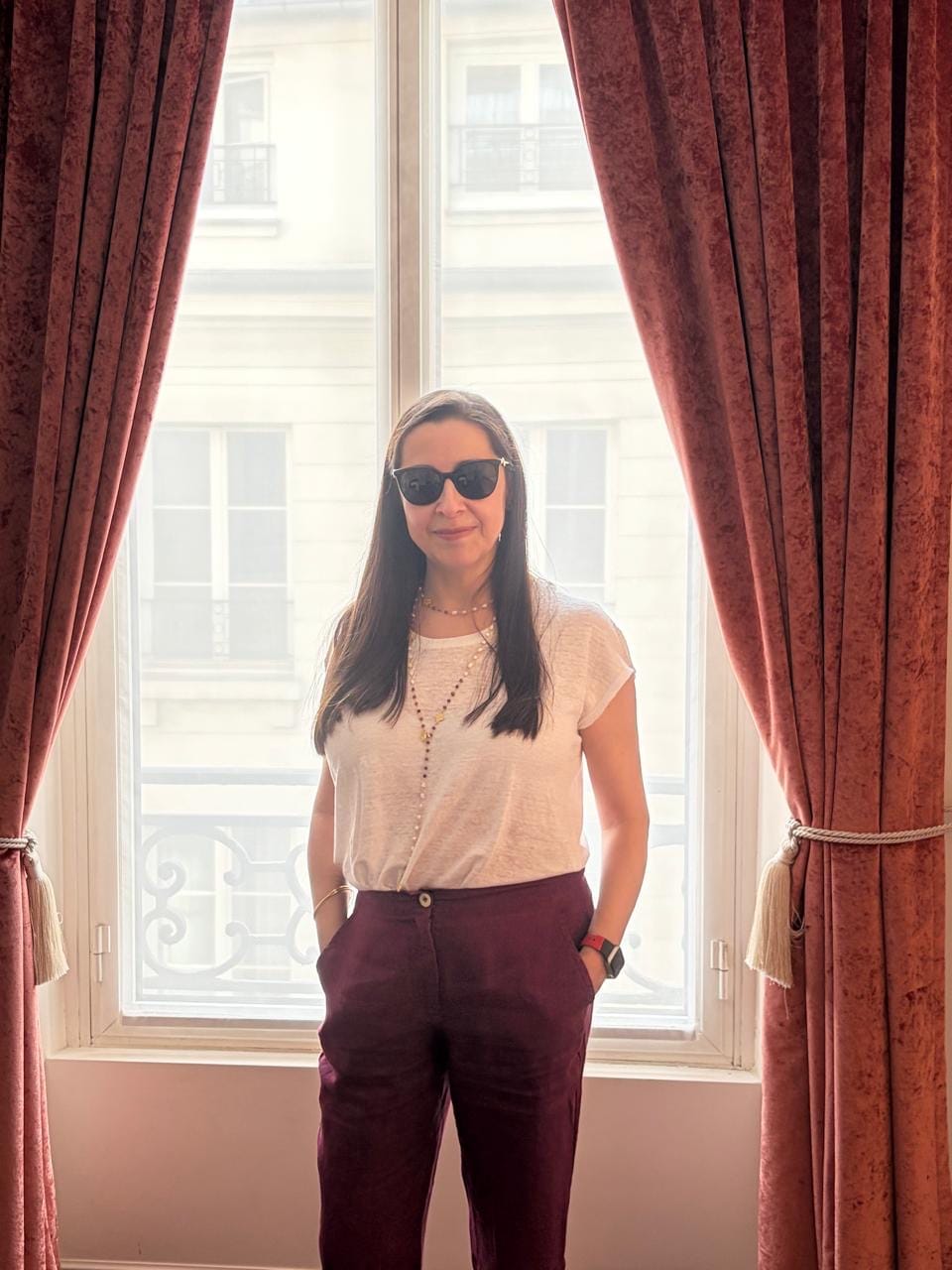 Customer photo review of Pantalon Itaca Sangria