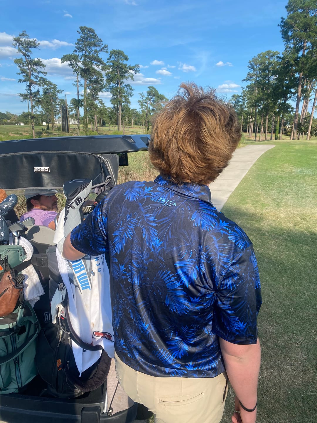 Customer photo review of Midnight Blue Golf Polo