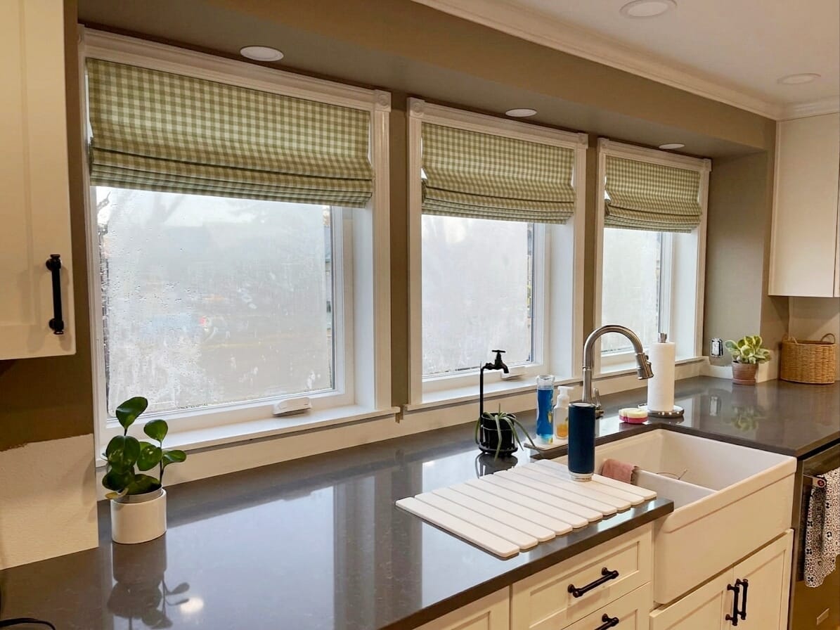 Customer photo review of Scottish Custom Motorized Roman Shades