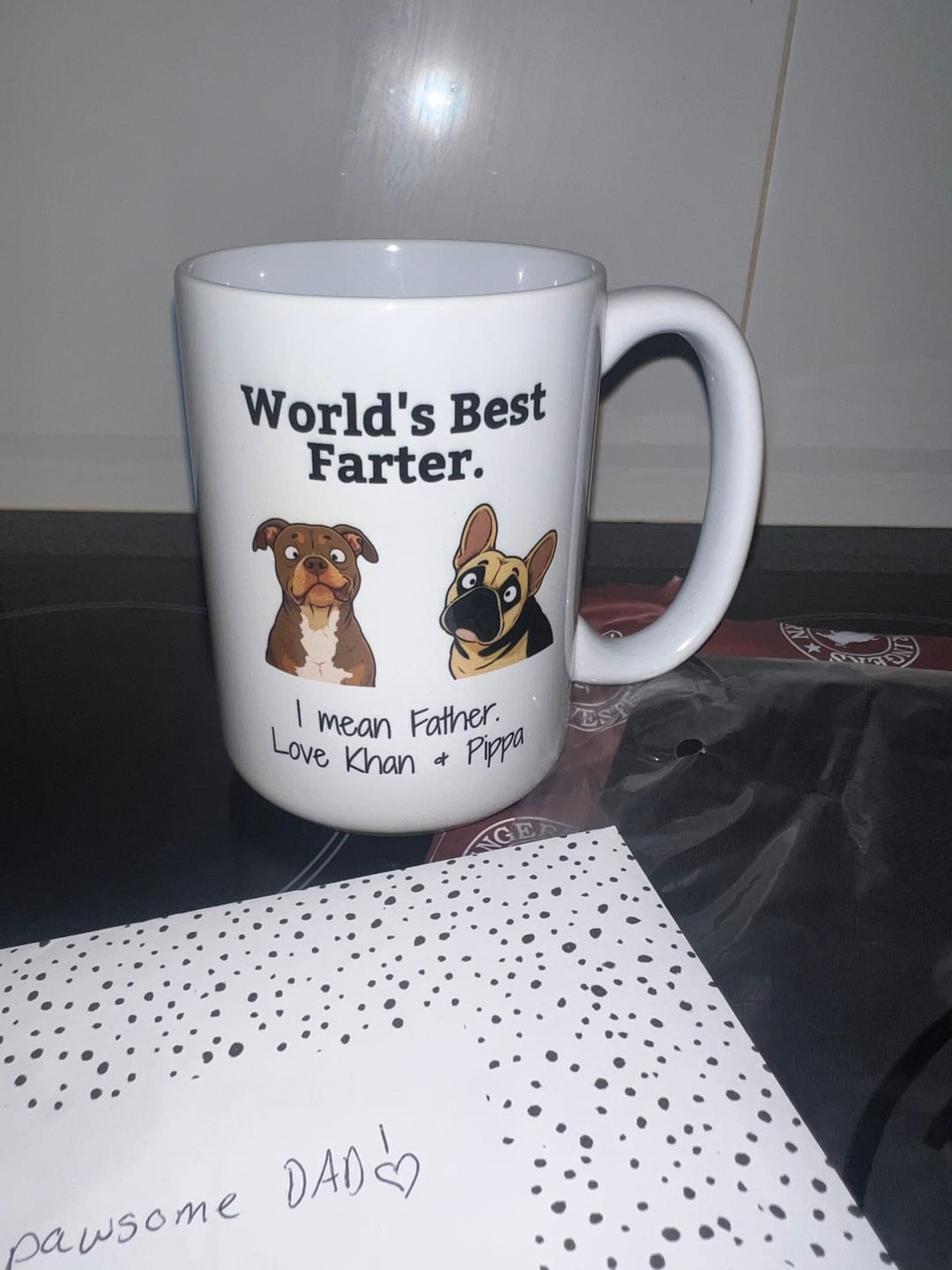 Customer photo review of Personalised Mug - Worlds best Farter