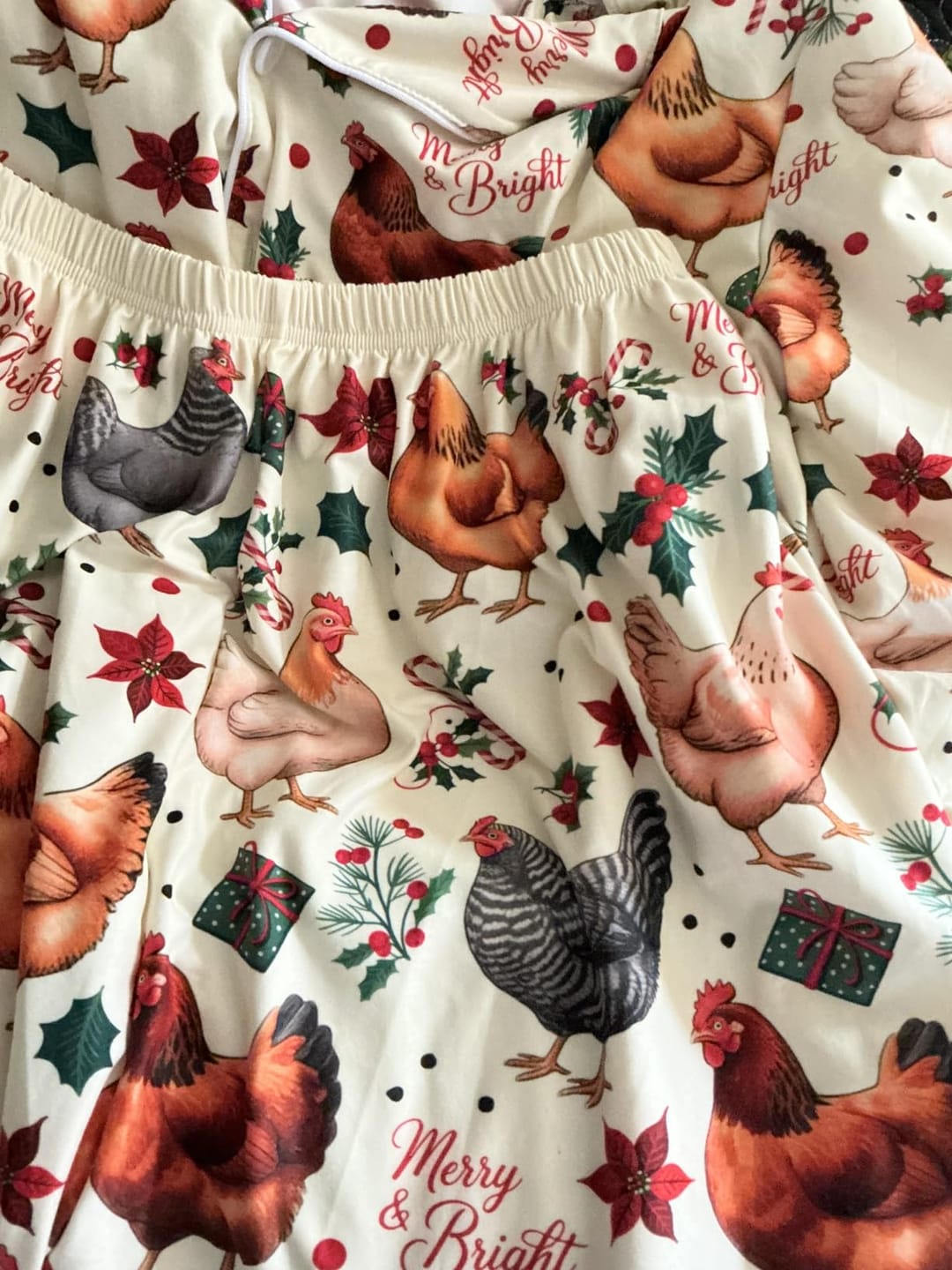 Customer photo review of Frog Print Women's Thick Pajama Set – Long Sleeve, Cozy