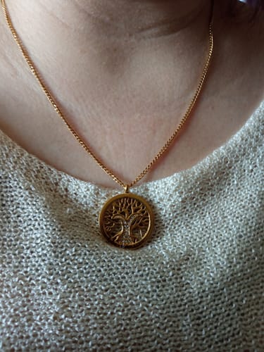 Customer photo review of Collier arbre de vie personnalisé avec pierres en zirconium