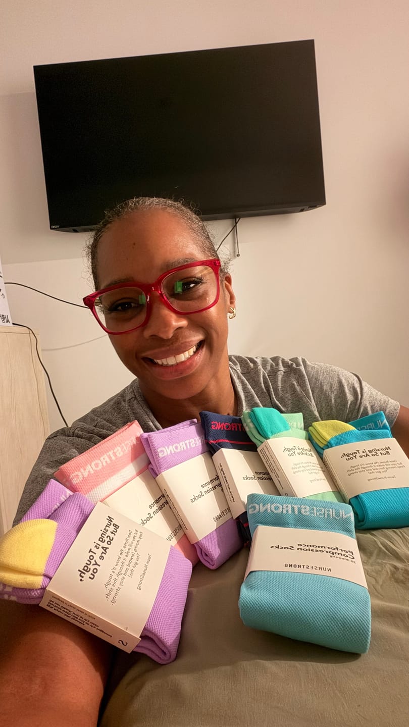 Customer photo review of NurseStrong Performance Compression Socks