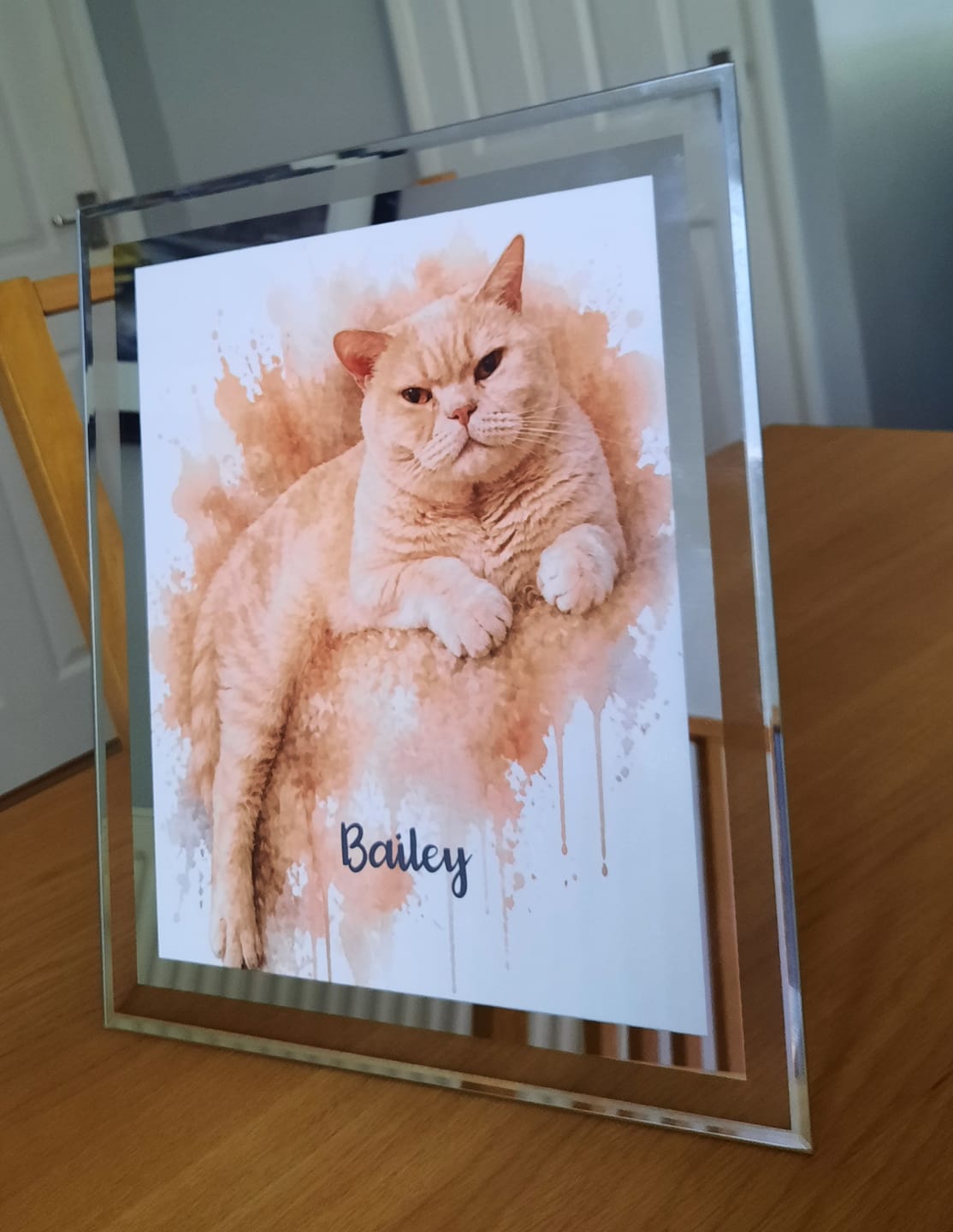 Customer photo review of Watercolour Realistic Portrait - Personalised Poster